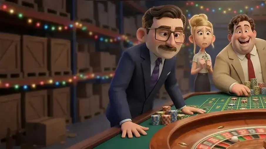 Roulette en direct façon SpinBoss : une table de jeu au milieu des bureaux — Catégories de jeux et fournisseurs chez SpinBoss